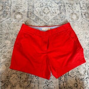 J. Crew Bright Red Cotton Chino Shorts